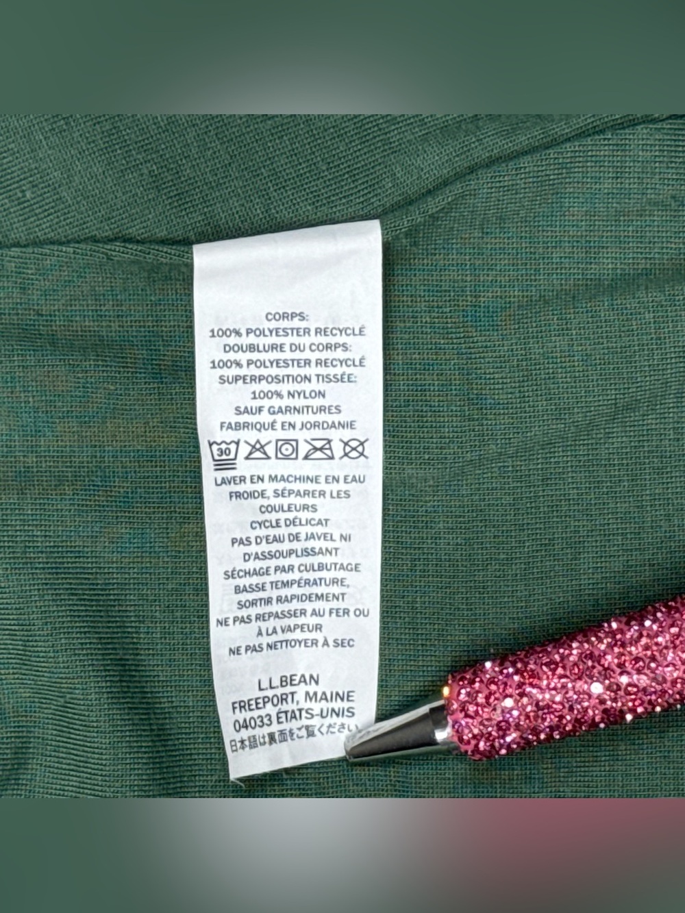 L.L.Bean Sz XS Fleece Vest Women Bean's Sherpa Zip Up Green Coral Trim Pockets - Picture 3 of 9